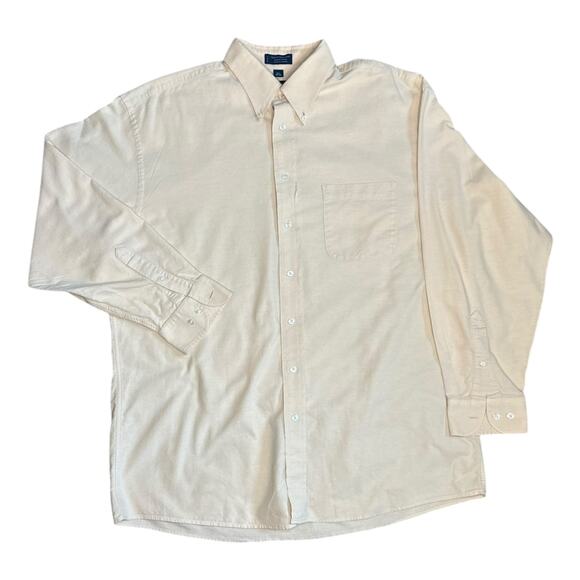 Stafford Men’s L Oxford Button-Down Long Sleeve Dress Shirt - Picture 1 of 6